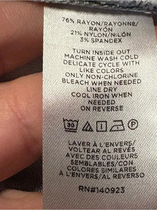 LOFT Metallic Silver Slim Jeans - Picture 10 of 12